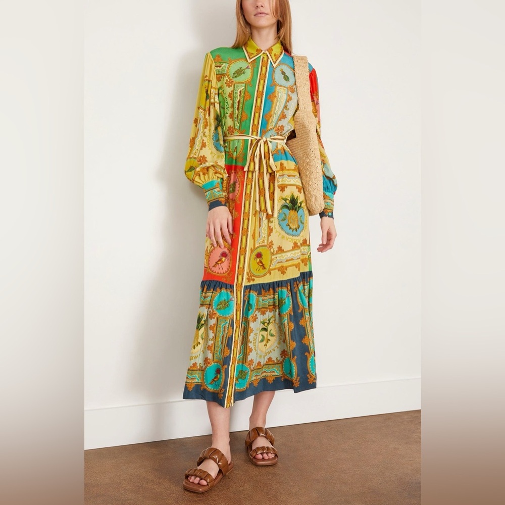 Alémais La Musica Silk Shirt Dress AU8 US4